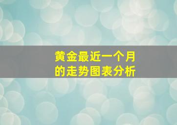 黄金最近一个月的走势图表分析